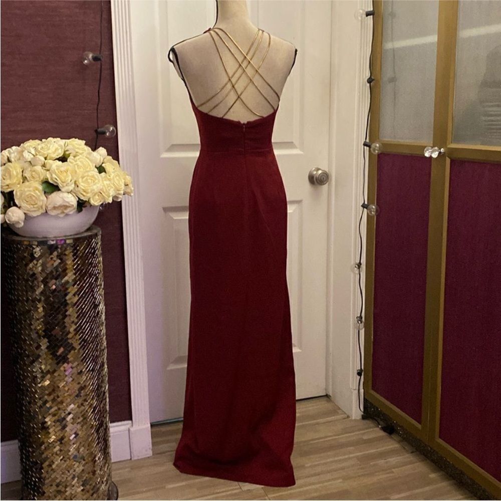 NWT NBD Elegant Backless Red Dress, XS